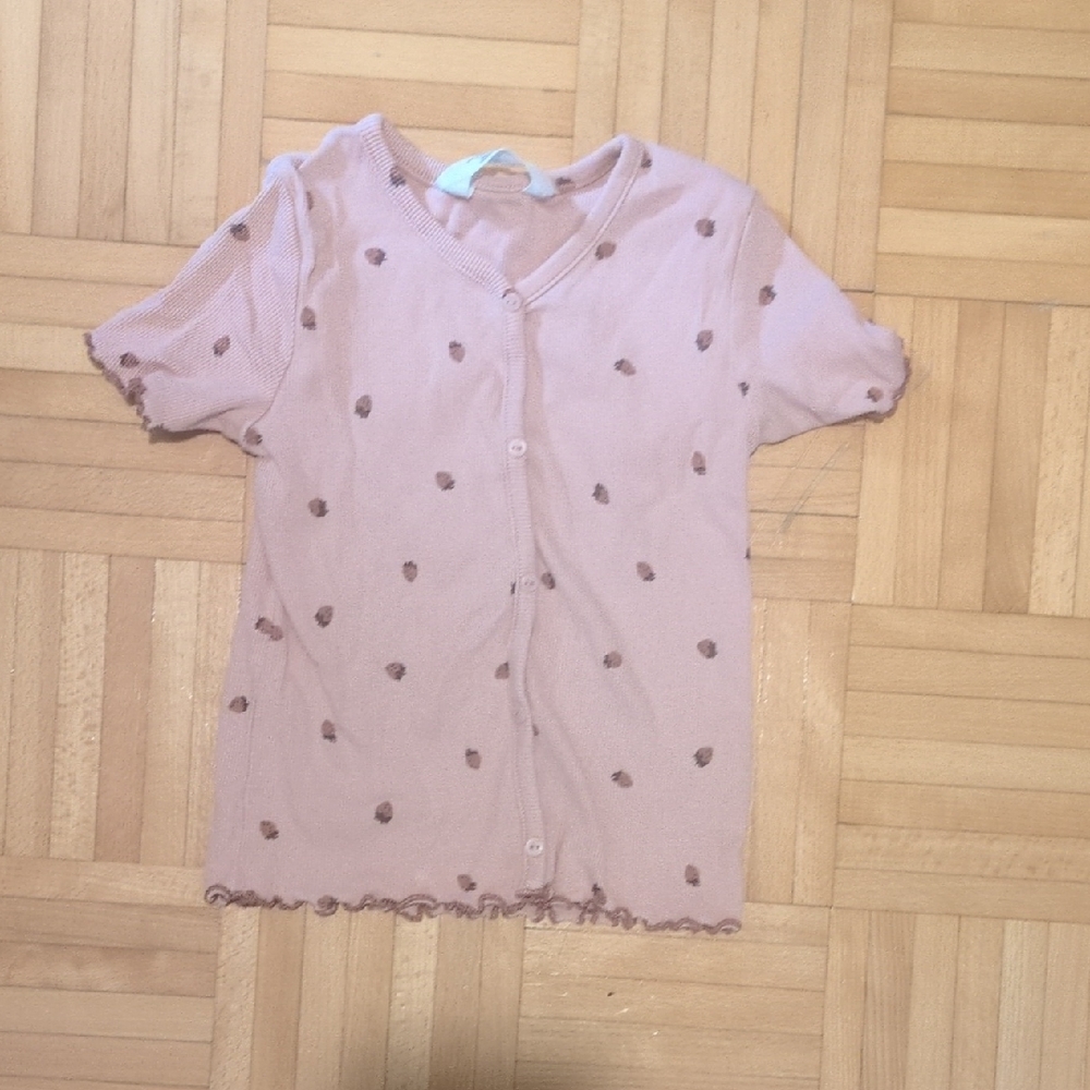 Kids Pink Button-Up Shirt